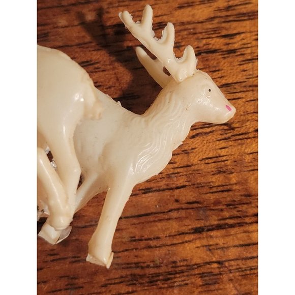 9 Vtg NOS Japan Mini 1.5" Celluloid REINDEER HTF XMAS Pipe Cleaner Picks 1940s - Picture 11 of 16